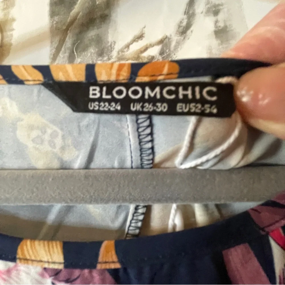 🚨Bloom Chic Floral Dress 22-24 oversized P2P - 30" W-25.5” L; 49'’ - Picture 4 of 8